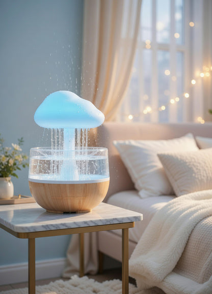 Rain Cloud Humidifier – Relaxing Drip LED Night Light