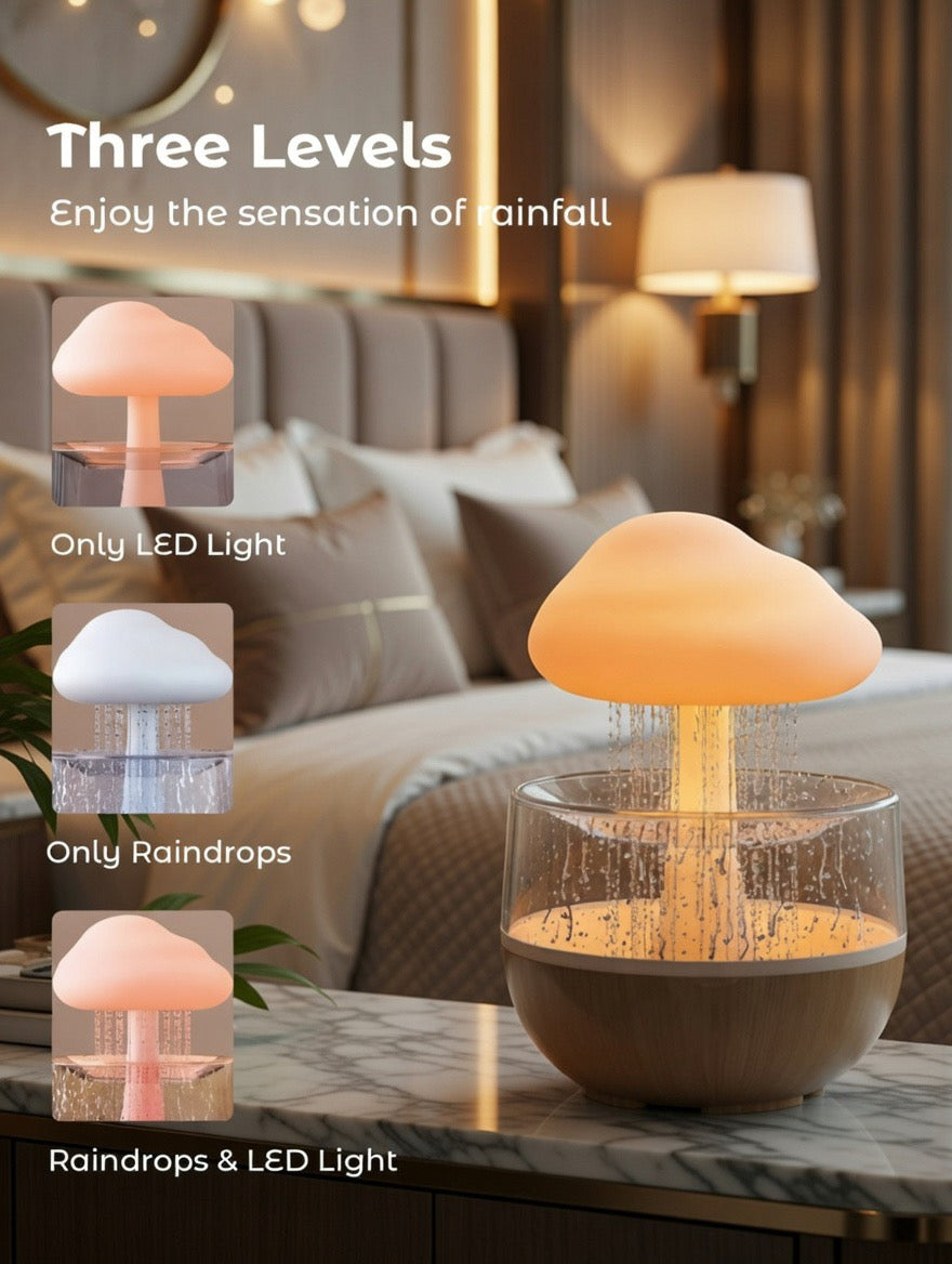 Rain Cloud Humidifier – Relaxing Drip LED Night Light